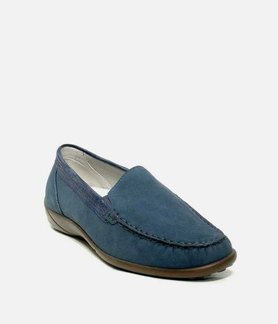 Waldlaufer Classic Jeans Blue Nubuck Loafers