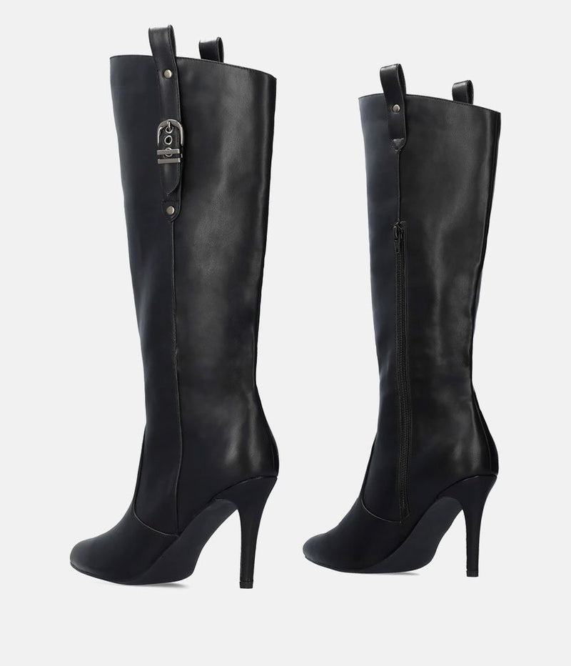 Sexy Black Sky High Stiletto Heel Long Boots