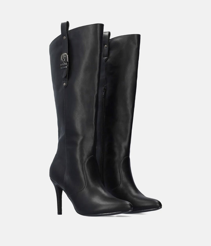 Sexy Black Sky High Stiletto Heel Long Boots