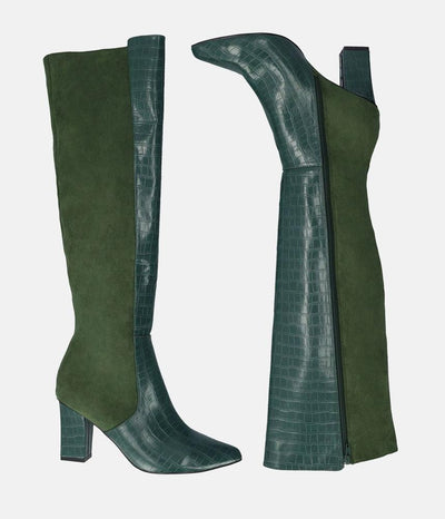 Gorgeous Green Knee-high Boots