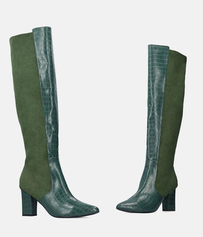 Gorgeous Green Knee-high Boots