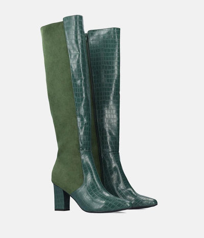 Gorgeous Green Knee-high Boots