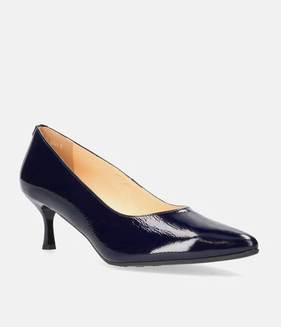 Bioeco Navy Patent Leather Stiletto Heels