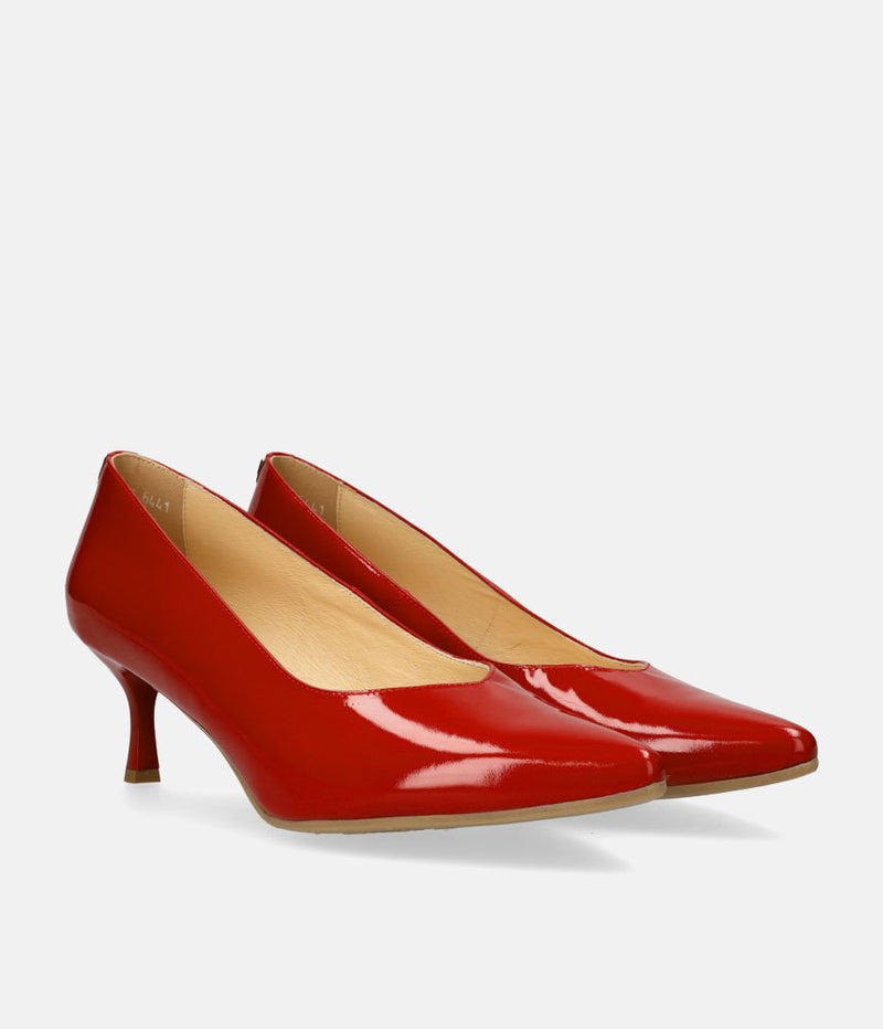 Bioeco Red Patent Leather Stiletto Heels