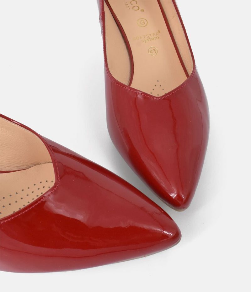 Bioeco Red Patent Leather Stiletto Heels