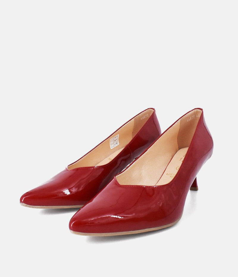 Bioeco Red Patent Leather Stiletto Heels