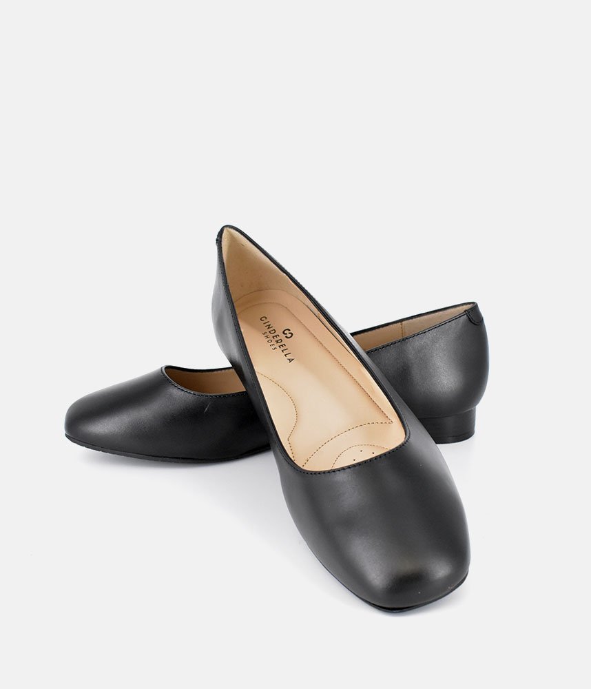 Cinderella Shoes Classic Black Low Heel Shoes