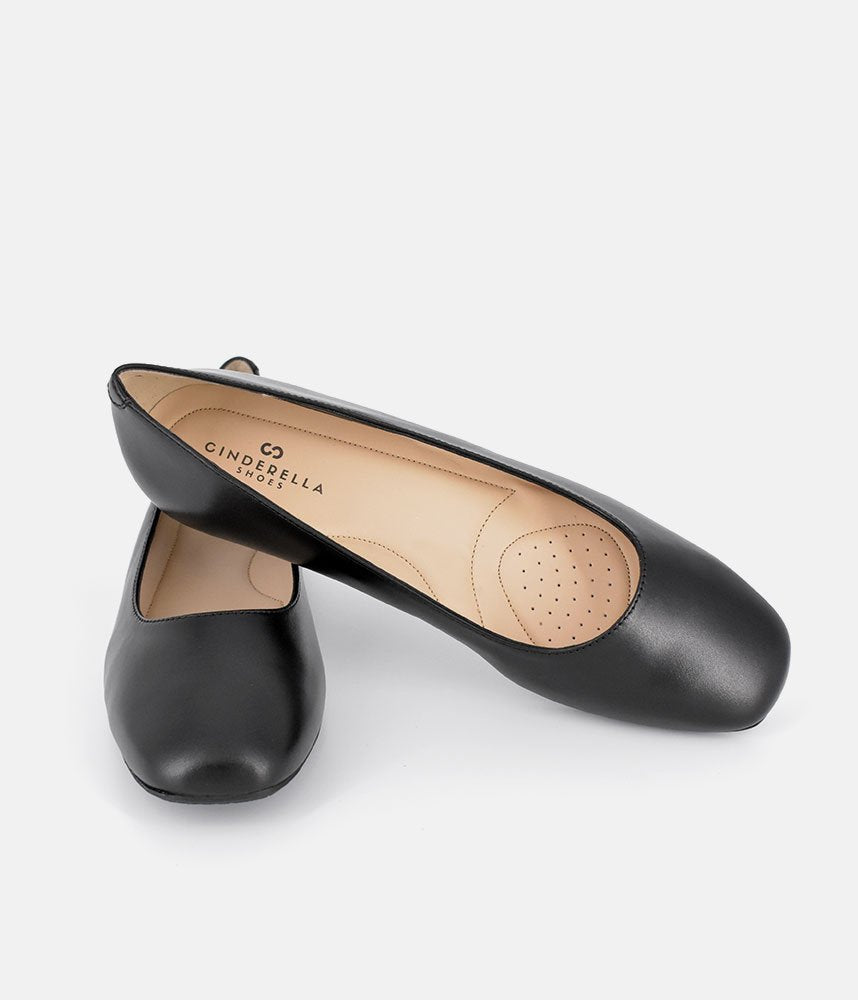 Cinderella Shoes Classic Black Low Heel Shoes