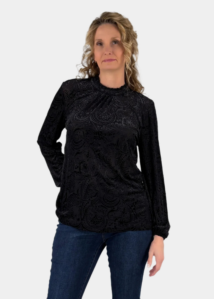 Velvet Burnout Tall Blouse