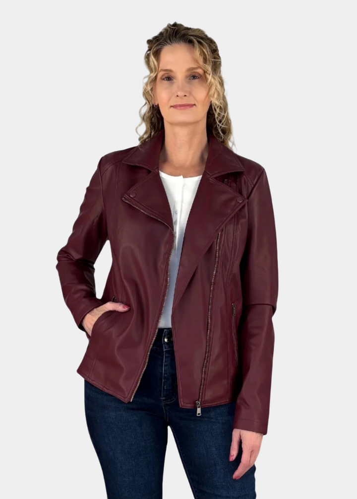 Tall Vegan Leather Biker Jacket