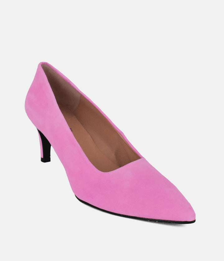 Cinderella Shoes Stylish Pink Suede Heels