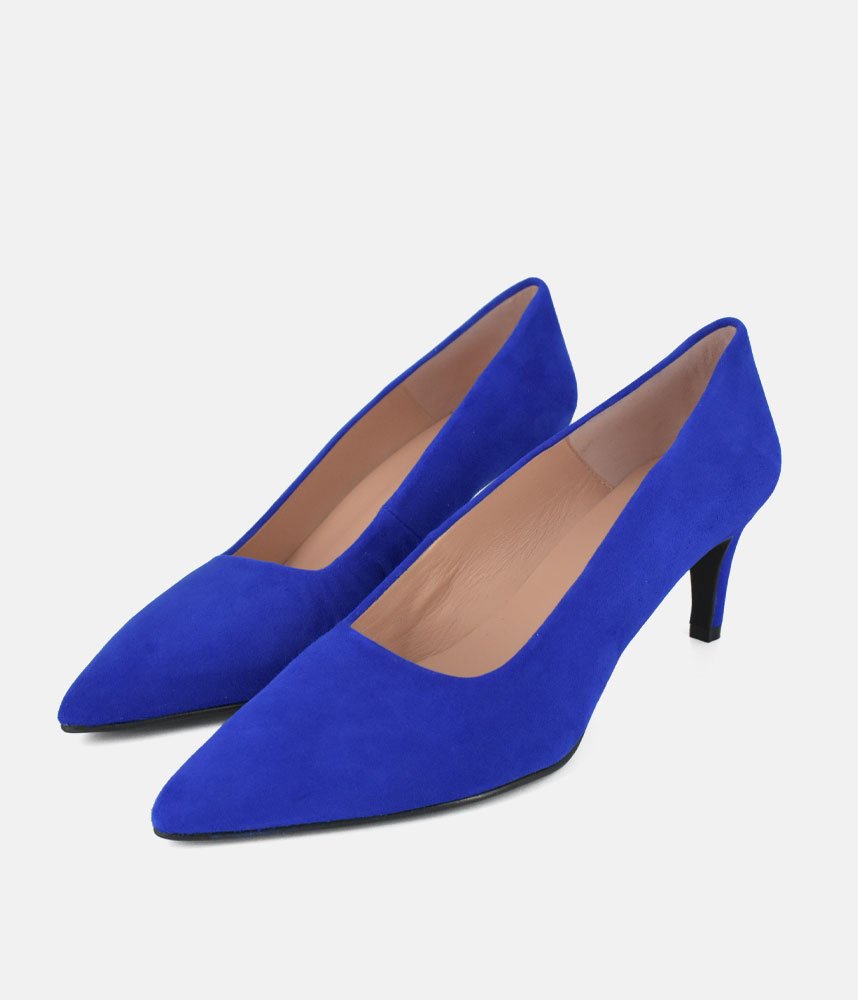 Cinderella Shoes Stylish Royal Blue Suede Heels