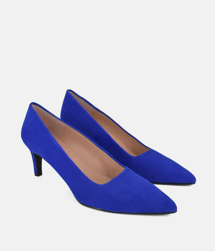 Cinderella Shoes Stylish Royal Blue Suede Heels