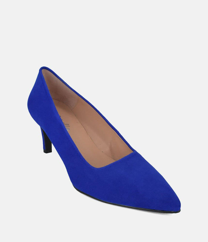 Cinderella Shoes Stylish Royal Blue Suede Heels