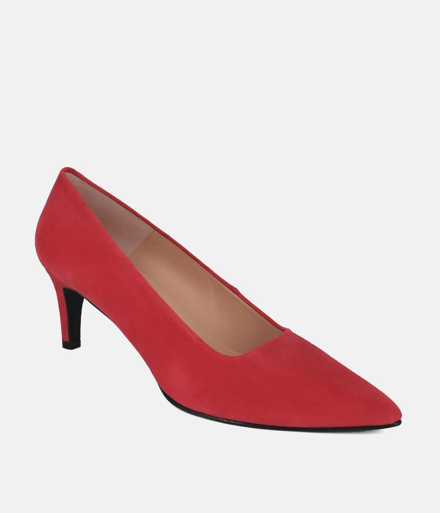 Cinderella Shoes Stylish Red Suede Heels