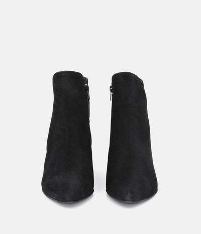 Cinderella Shoes Chic Black Suede Ankle Boots