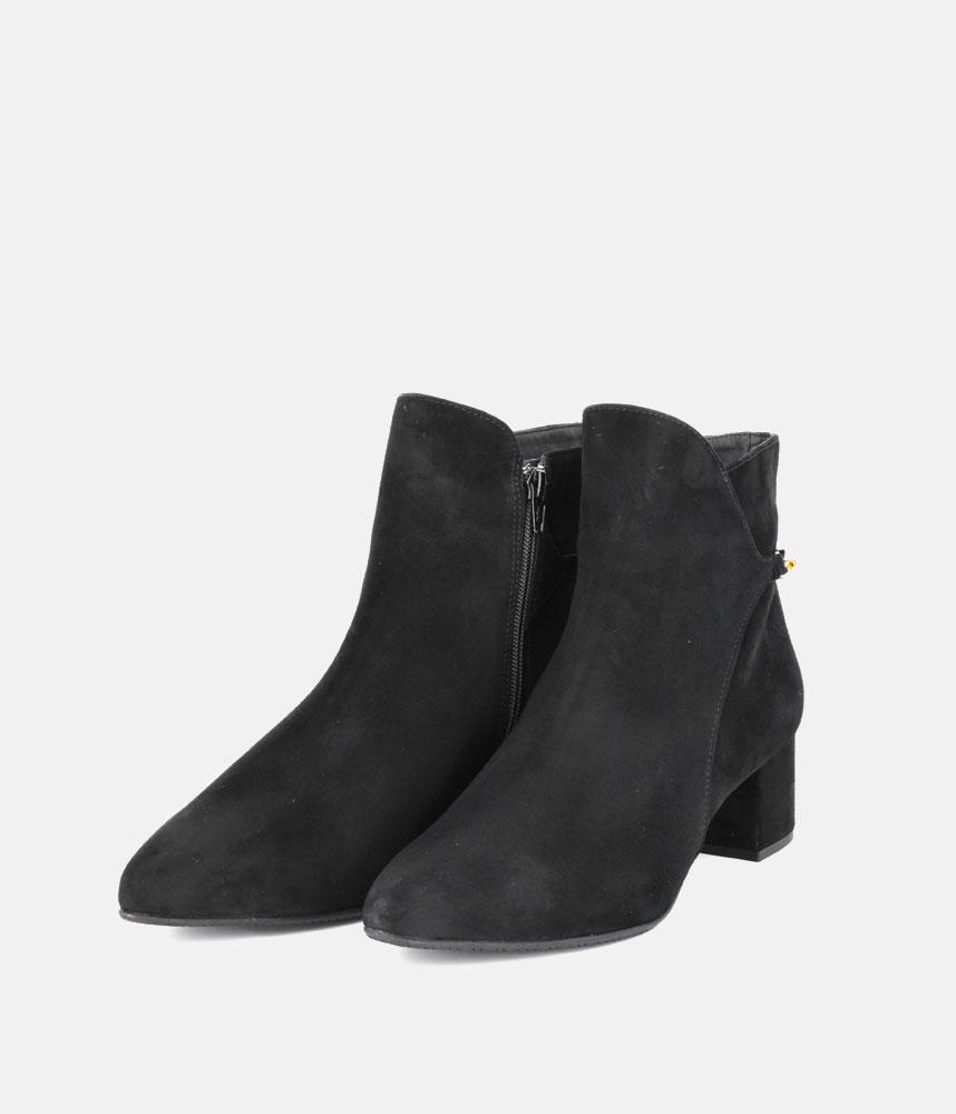 Cinderella Shoes Chic Black Suede Ankle Boots