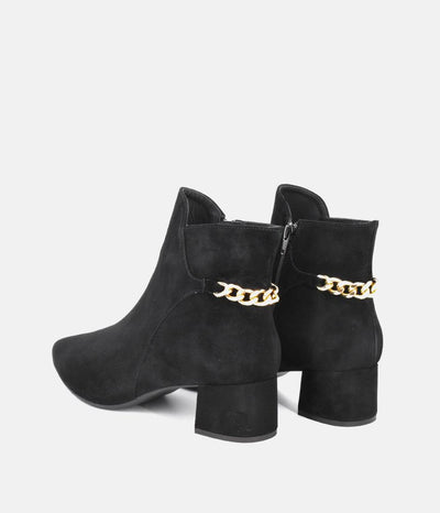 Cinderella Shoes Chic Black Suede Ankle Boots