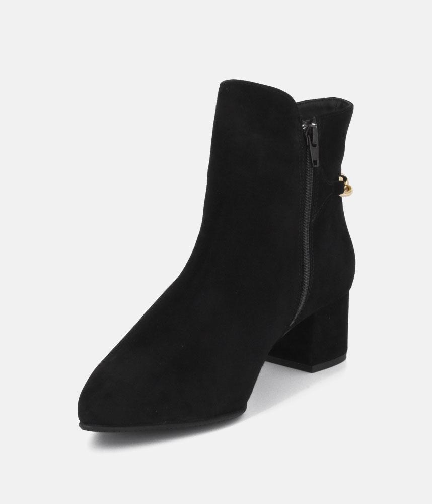 Cinderella Shoes Chic Black Suede Ankle Boots