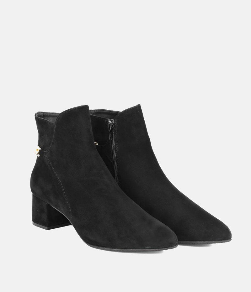 Cinderella Shoes Chic Black Suede Ankle Boots