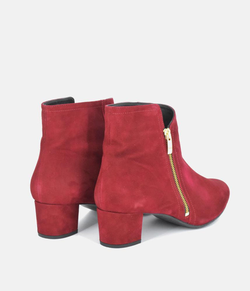 Cinderella Shoes Stunning Cherry Red Suede Ankle Boots