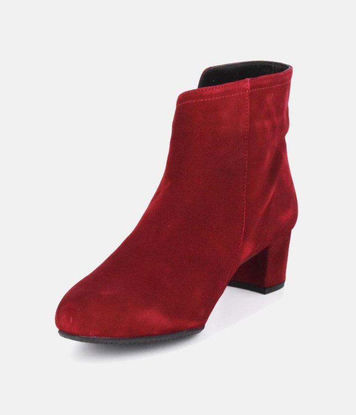 Cinderella Shoes Stunning Cherry Red Suede Ankle Boots