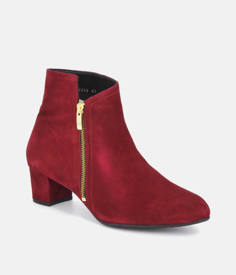 Cinderella Shoes Stunning Cherry Red Suede Ankle Boots