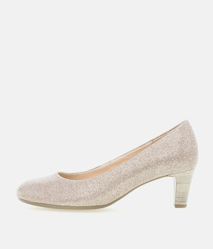 Gabor Glam Rose Gold Glitter Heels