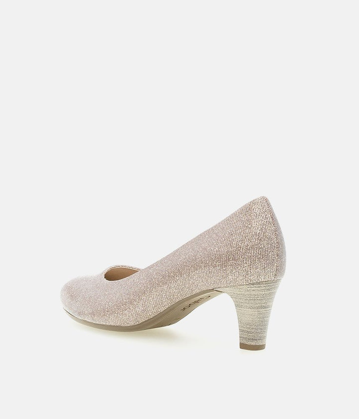 Gabor Glam Rose Gold Glitter Heels