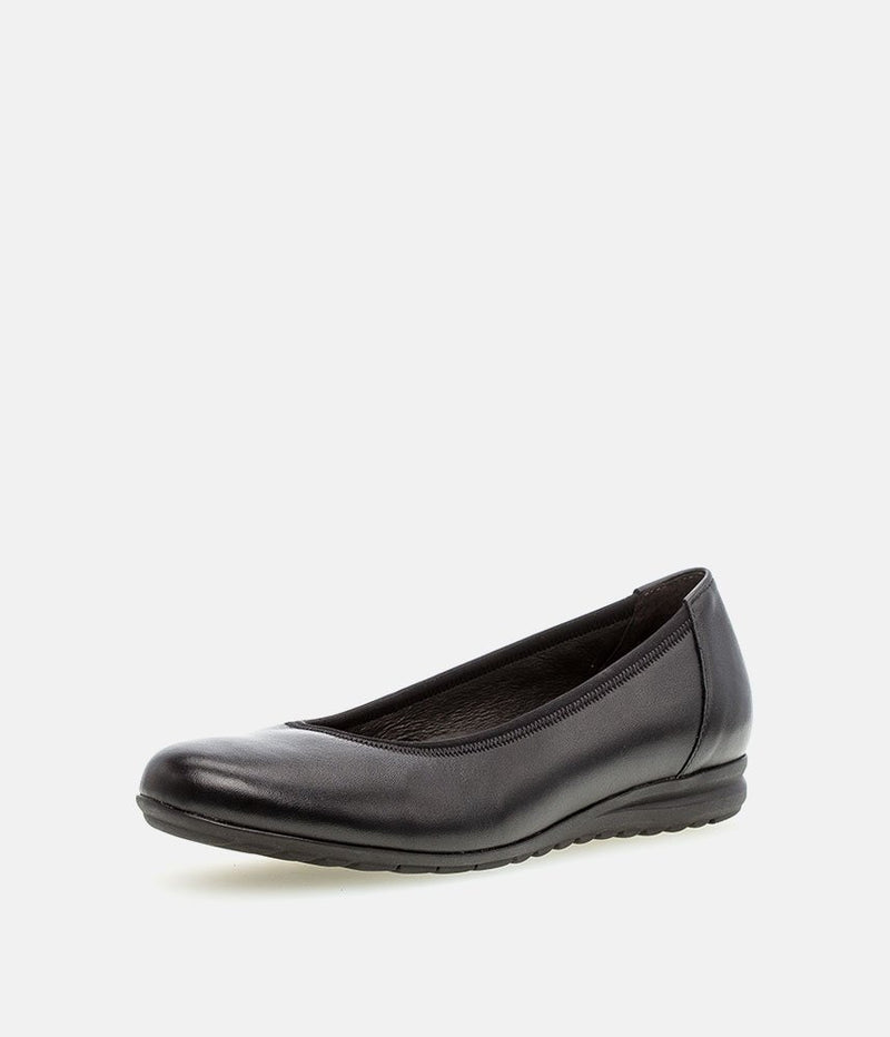 Gabor Versatile Black Leather Flats