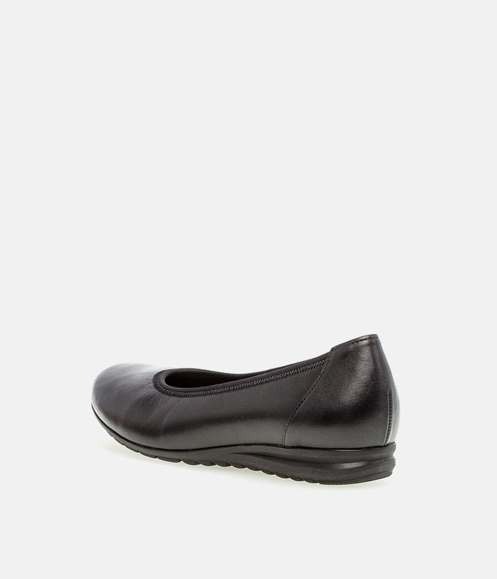 Gabor Versatile Black Leather Flats