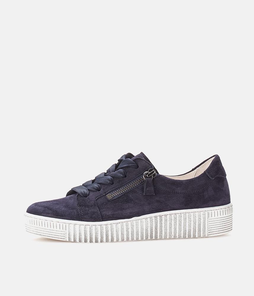 Gabor Chunky Navy Suede Trainers