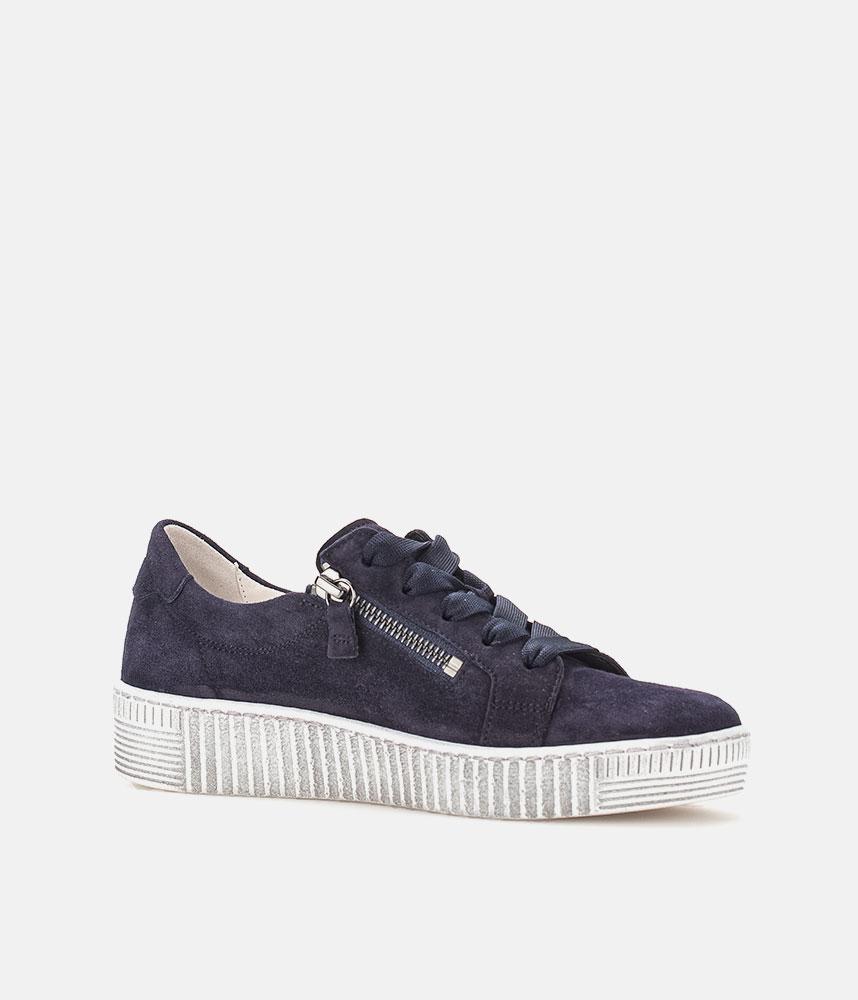 Gabor Chunky Navy Suede Trainers