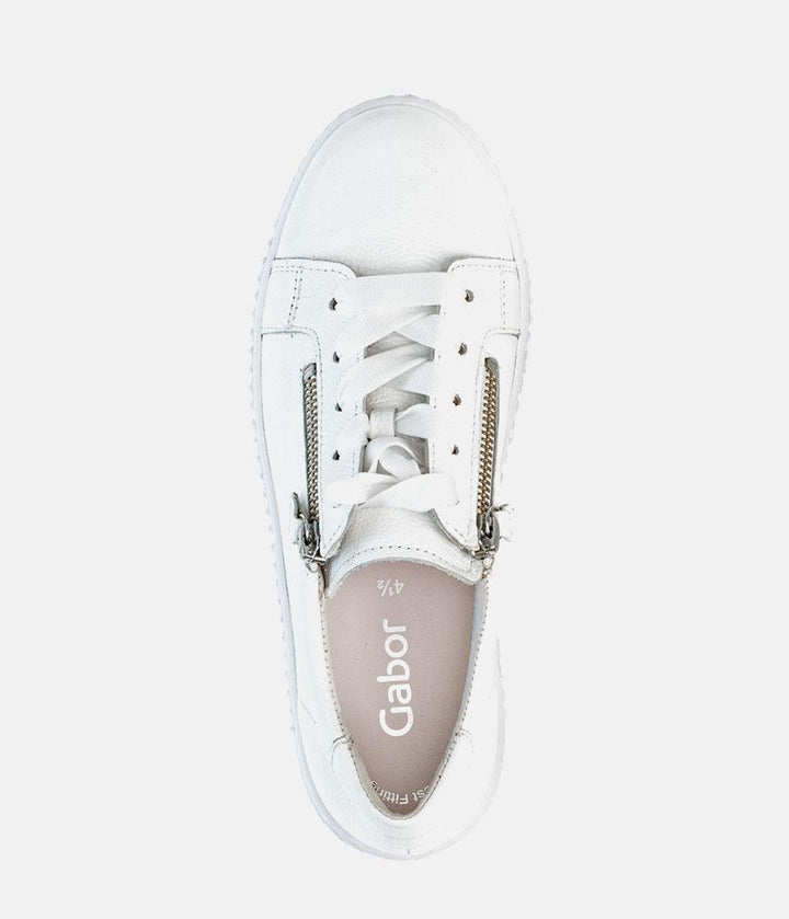 Gabor Classic White Leather Trainer