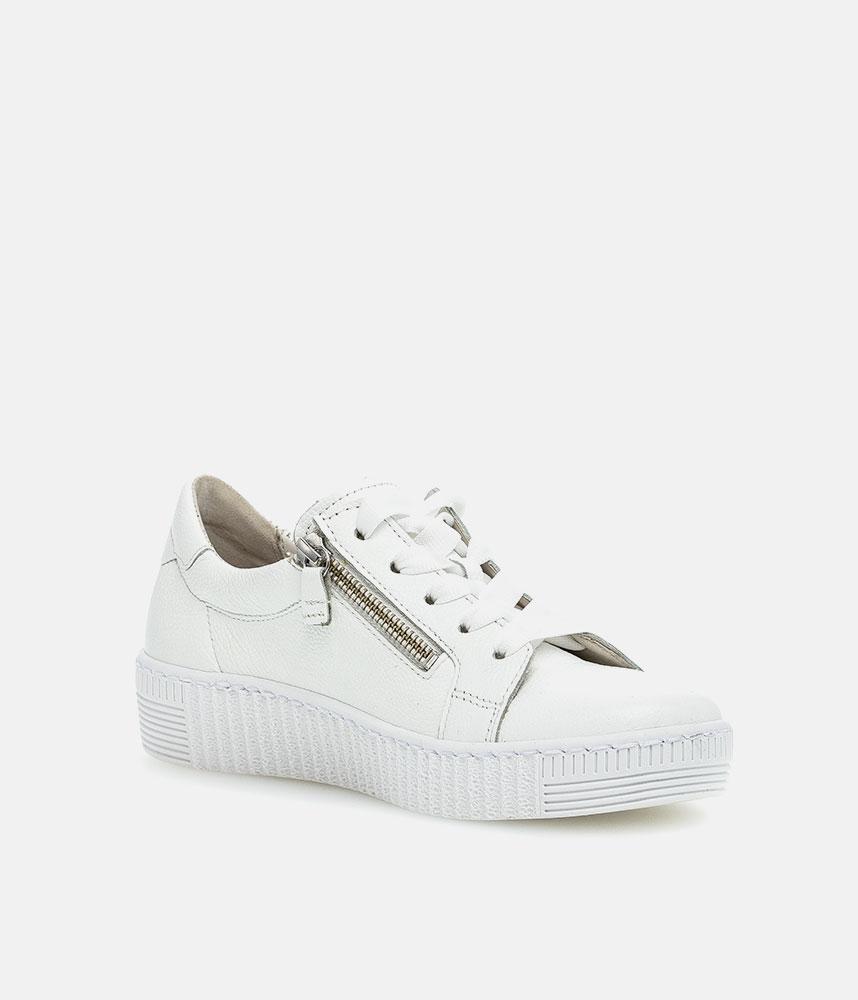 Gabor Classic White Leather Trainer