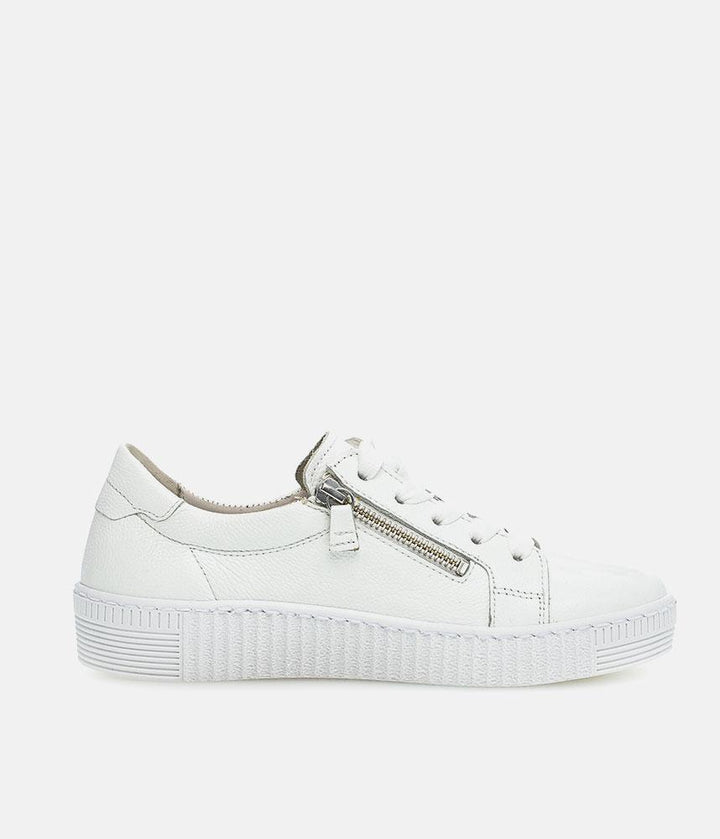 Gabor Classic White Leather Trainer