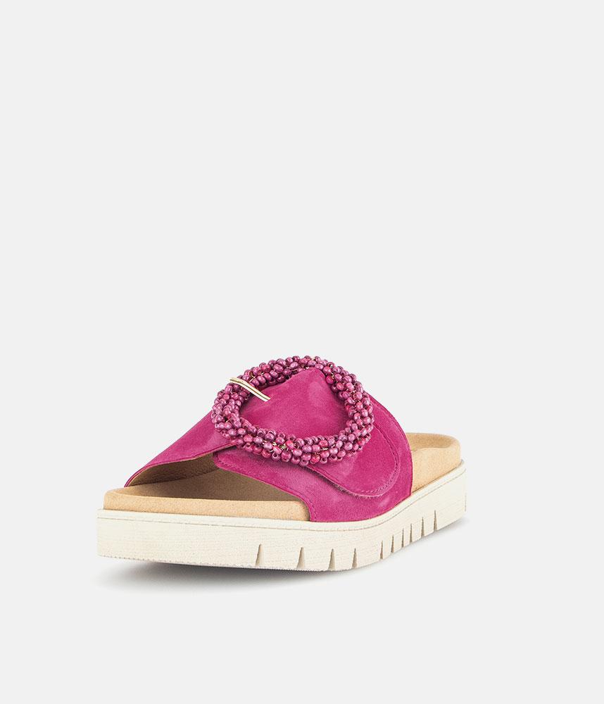 Gabor Stylish Pink Suede Mule Sandals