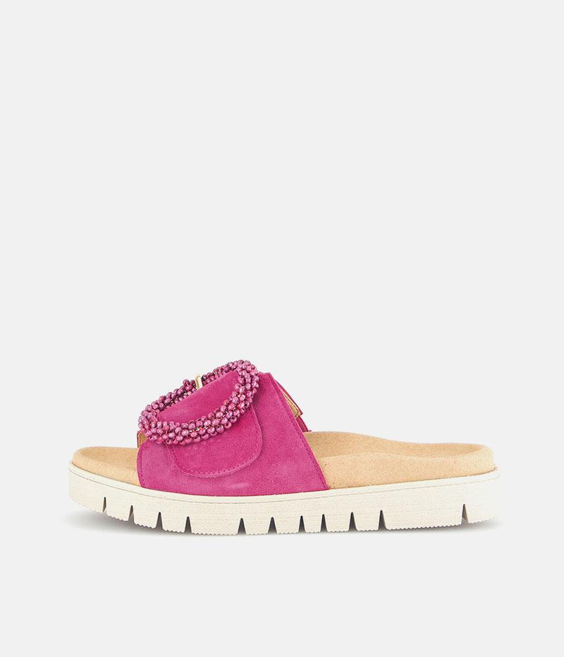 Gabor Stylish Pink Suede Mule Sandals