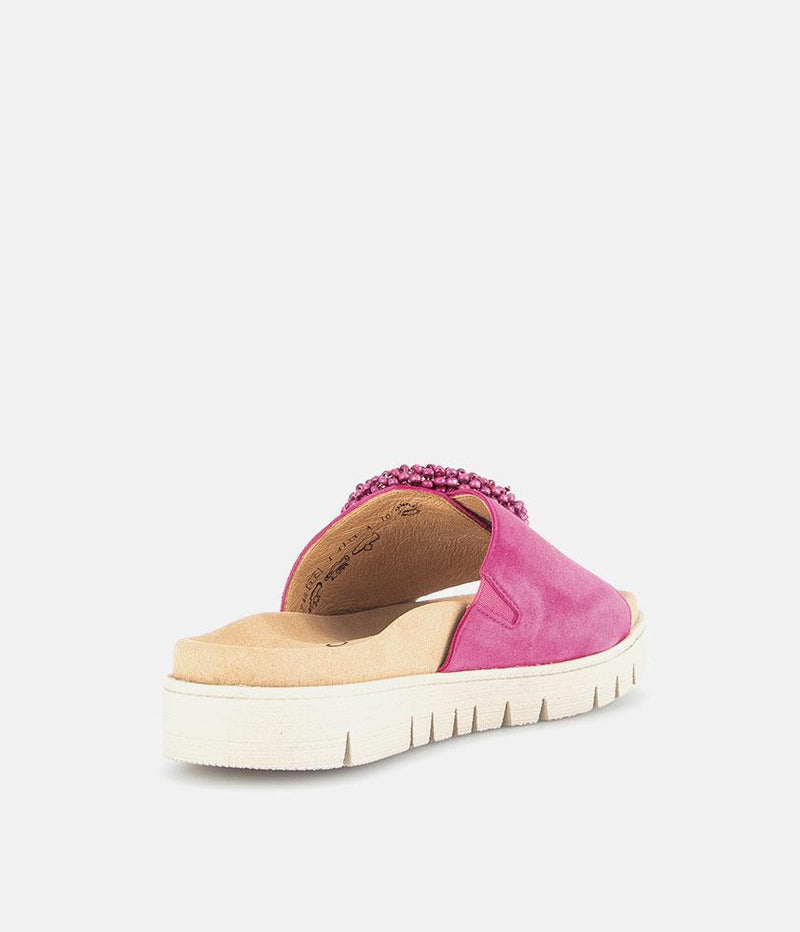 Gabor Stylish Pink Suede Mule Sandals