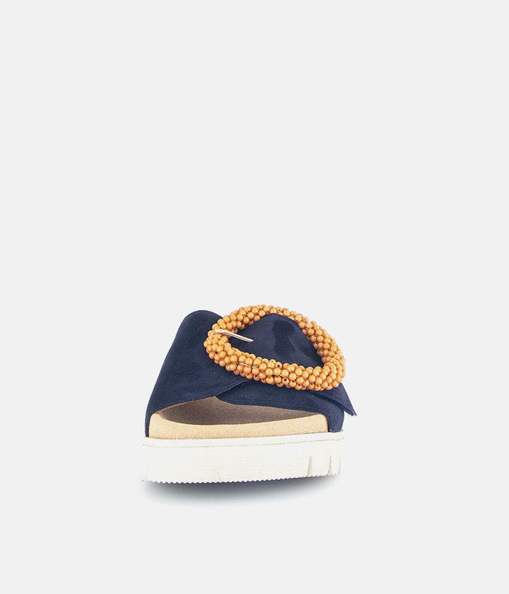 Gabor Stylish Navy Suede Mule Sandals