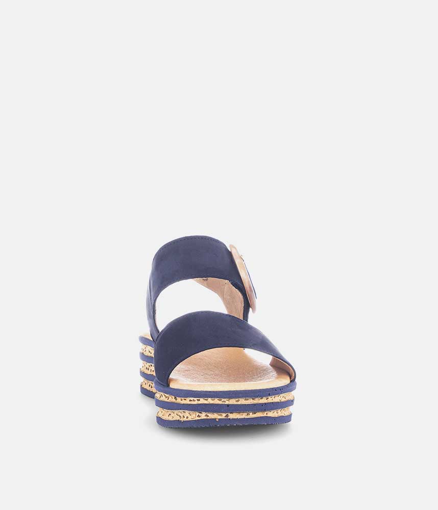 Gabor Stylish Navy Wedge Sandals