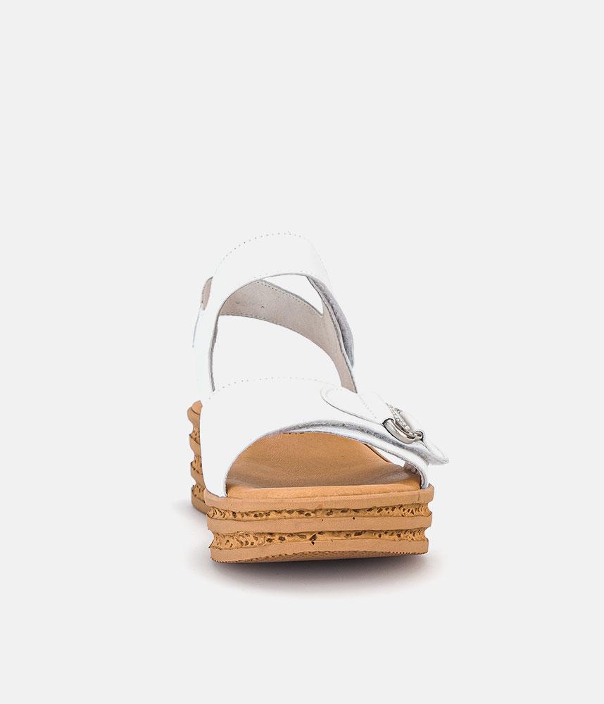 Gabor Stylish White Leather Wedge Sandals