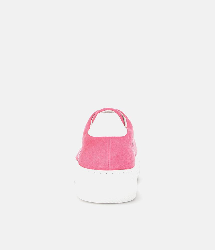 Gabor Trendy Pink Suede Platform Trainers