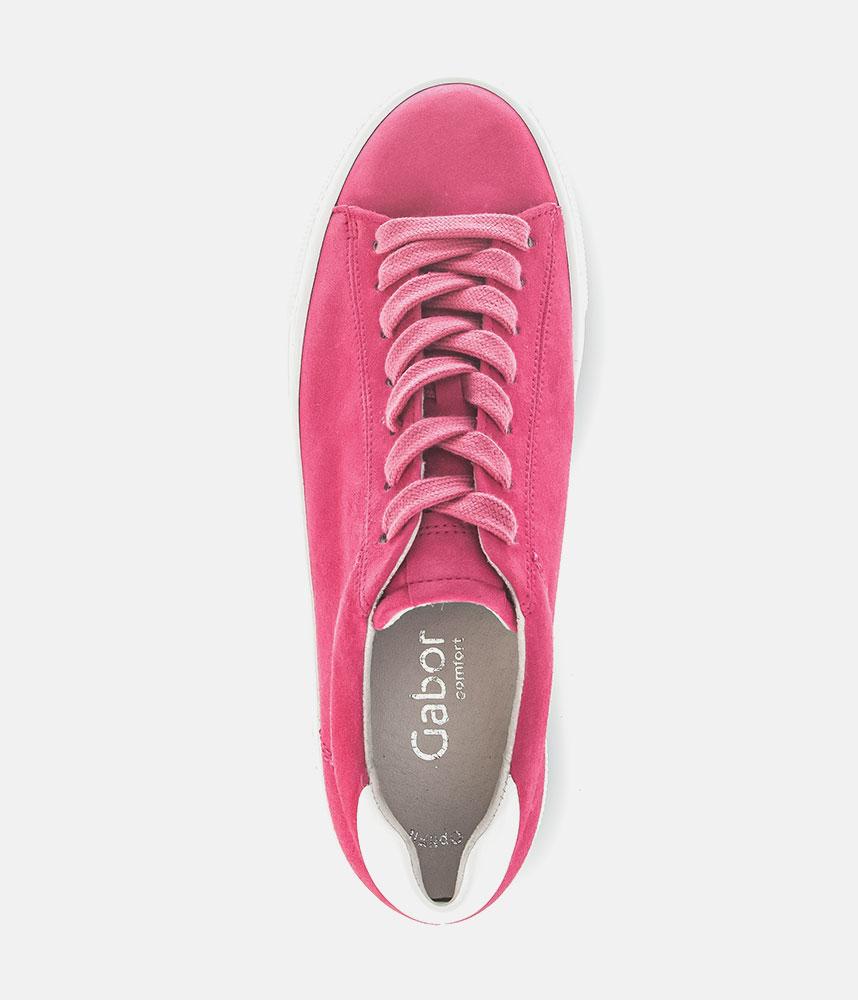 Gabor Trendy Pink Suede Platform Trainers