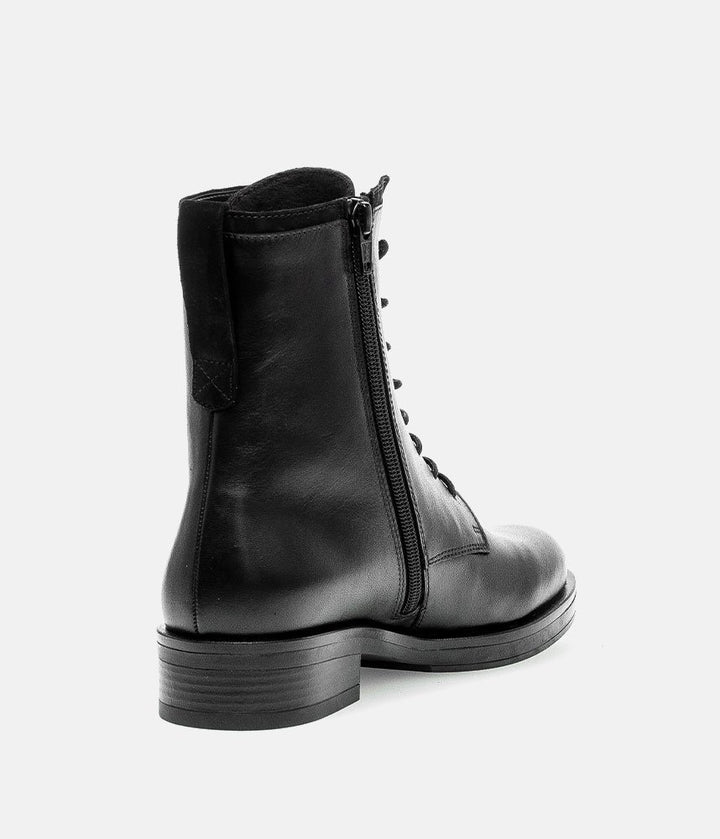 Gabor Classic Black Leather Ankle Boots