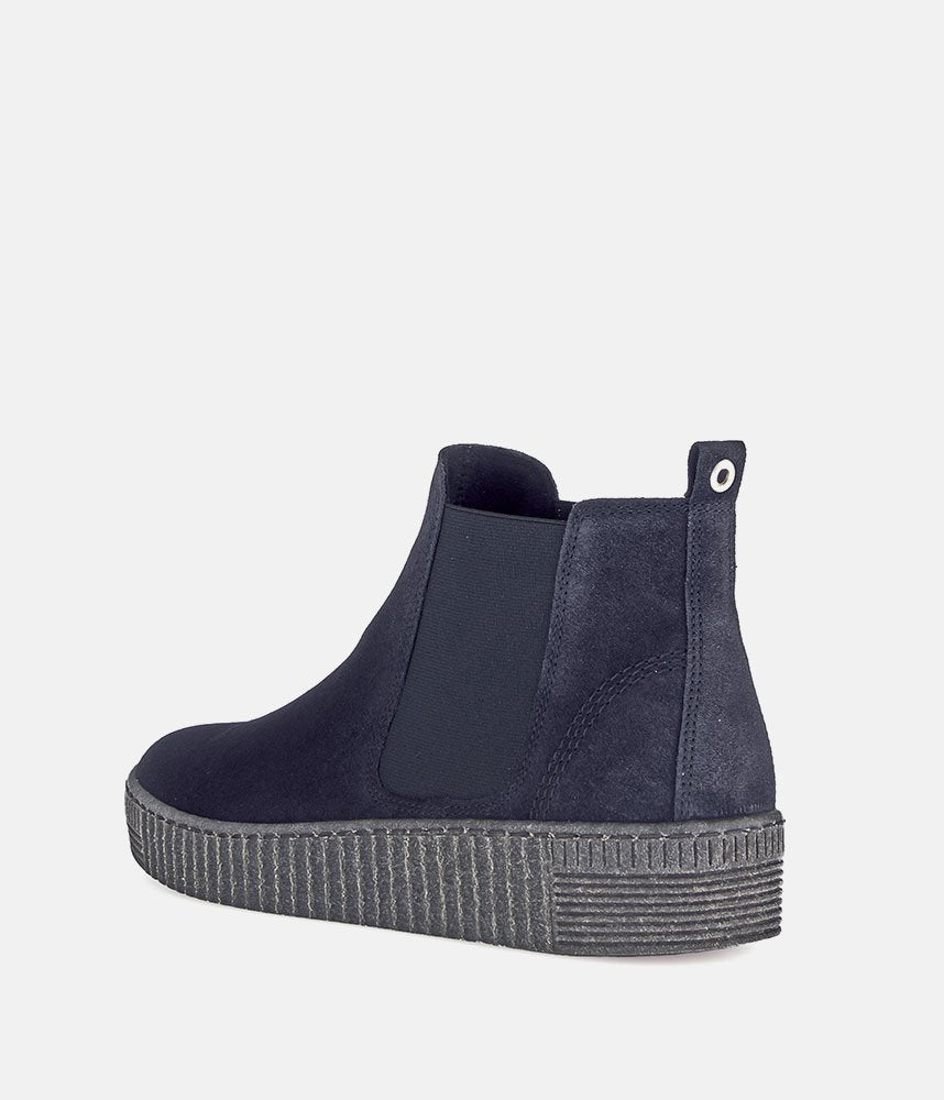 Gabor Casual Navy Suede Ankle Booties