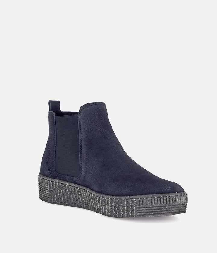 Gabor Casual Navy Suede Ankle Booties