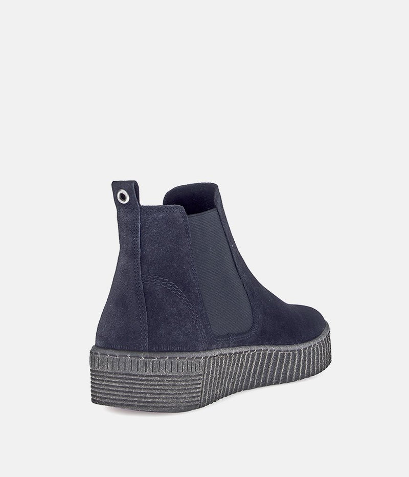 Gabor Casual Navy Suede Ankle Booties