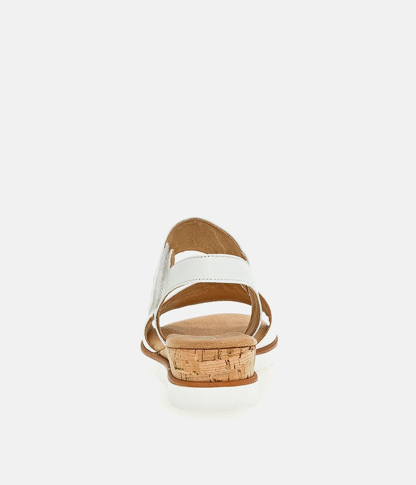 Gabor Stylish White Leather Wedge Sandals