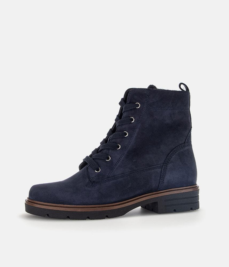 Gabor Versatile Navy Nubuck Ankle Boots